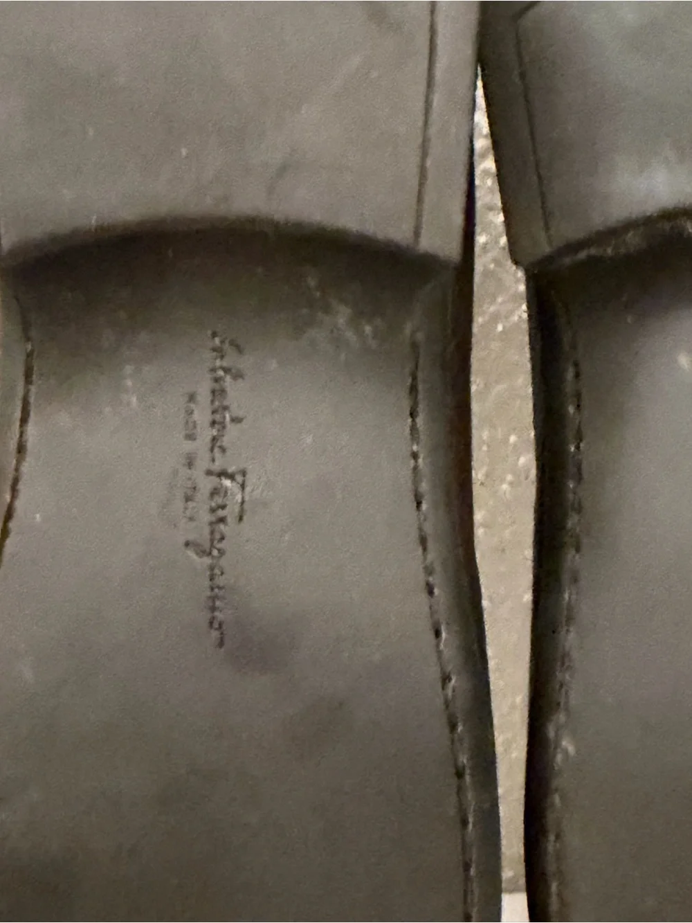 Salvatore Ferragamo Dark Brown Pebbled Leather Bit Loafers, pre-owned,SZ10.5